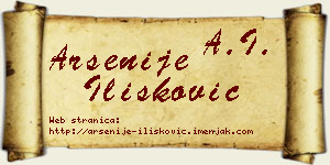 Arsenije Ilišković vizit kartica